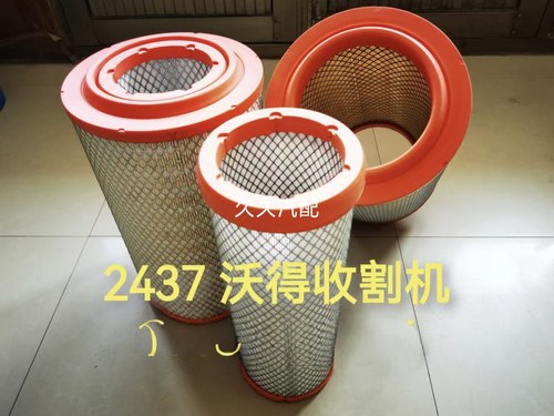 pu2437通孔空气滤芯适配沃得收割机空气滤清器K2437空气滤芯通孔