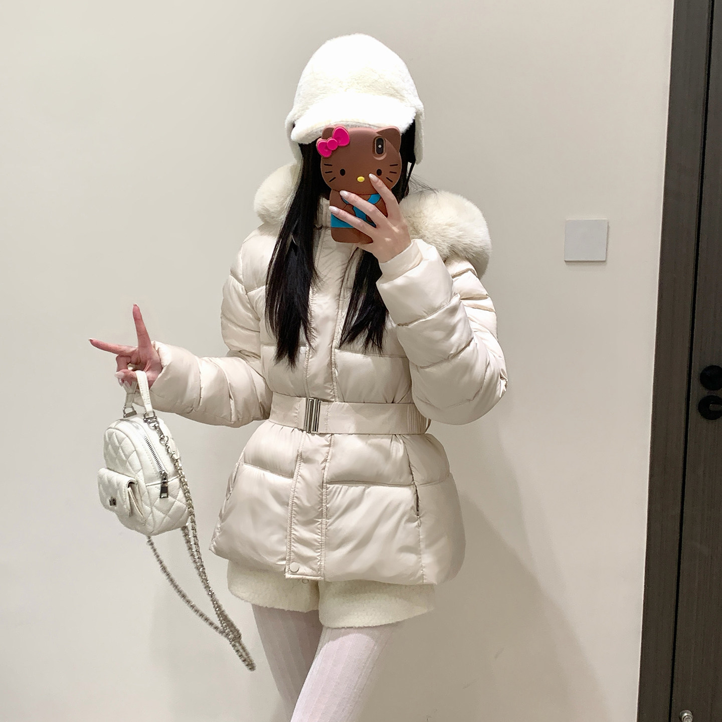 2026可拆卸毛毛领连帽棉服女冬季加厚收腰显瘦小香风短款加厚外套