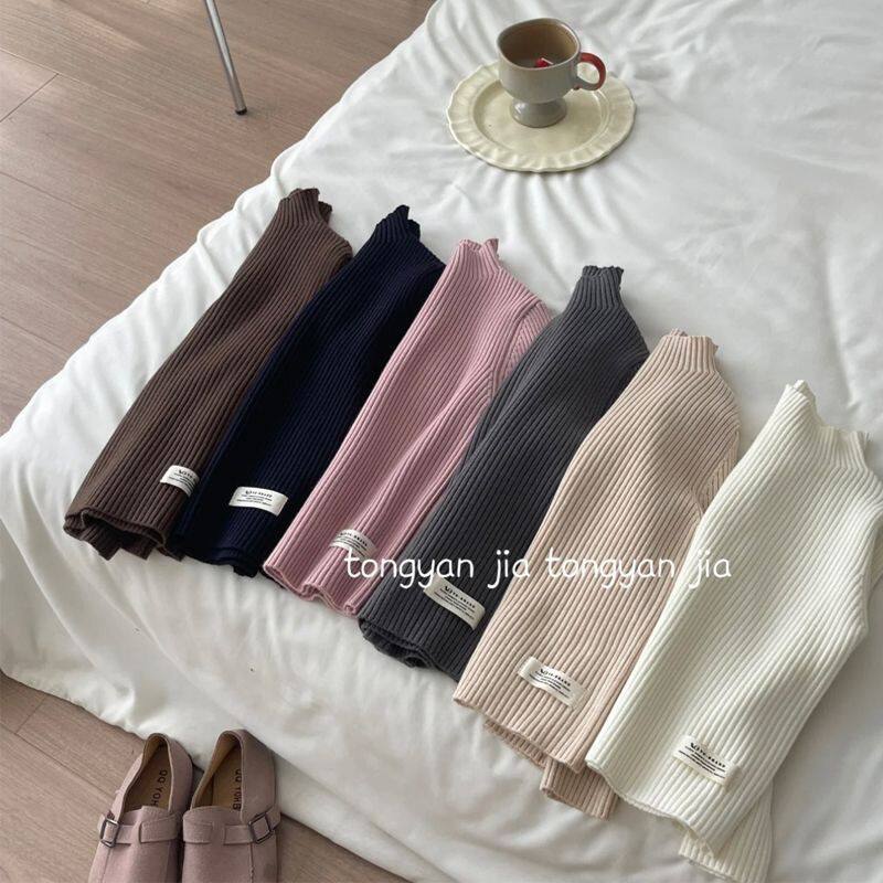 男女童毛衣2026新款韩国童装洋派秋冬季半高领百搭上衣打底衫针织