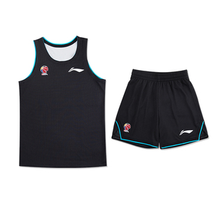 训练上衣比赛球服背心短裤 新款 篮球服男双面球衣套装 李宁CBA美式