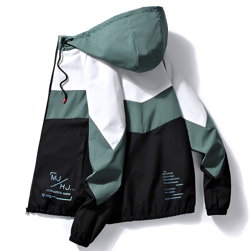 连帽春秋季宽松帅气百搭外套男潮