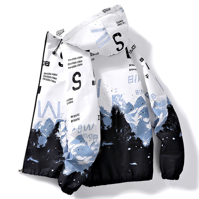 外套男春秋薄款连帽休闲百搭夹克