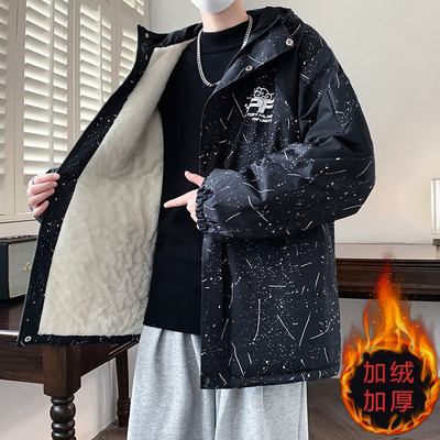加绒加厚男士棉衣外套秋冬季棉服