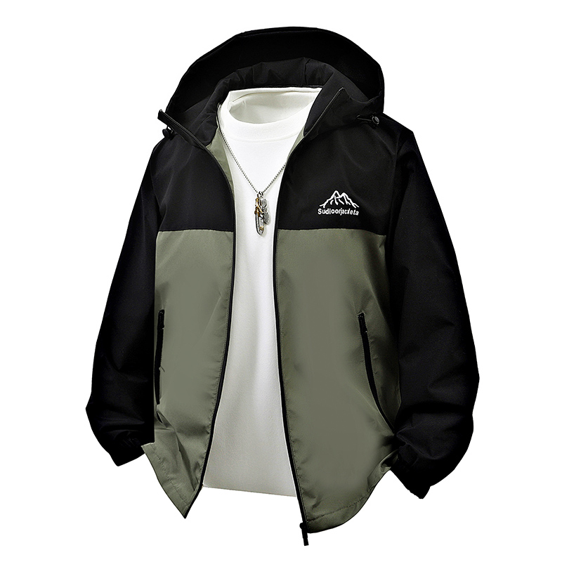 春秋季男士外套潮流百搭连帽夹克
