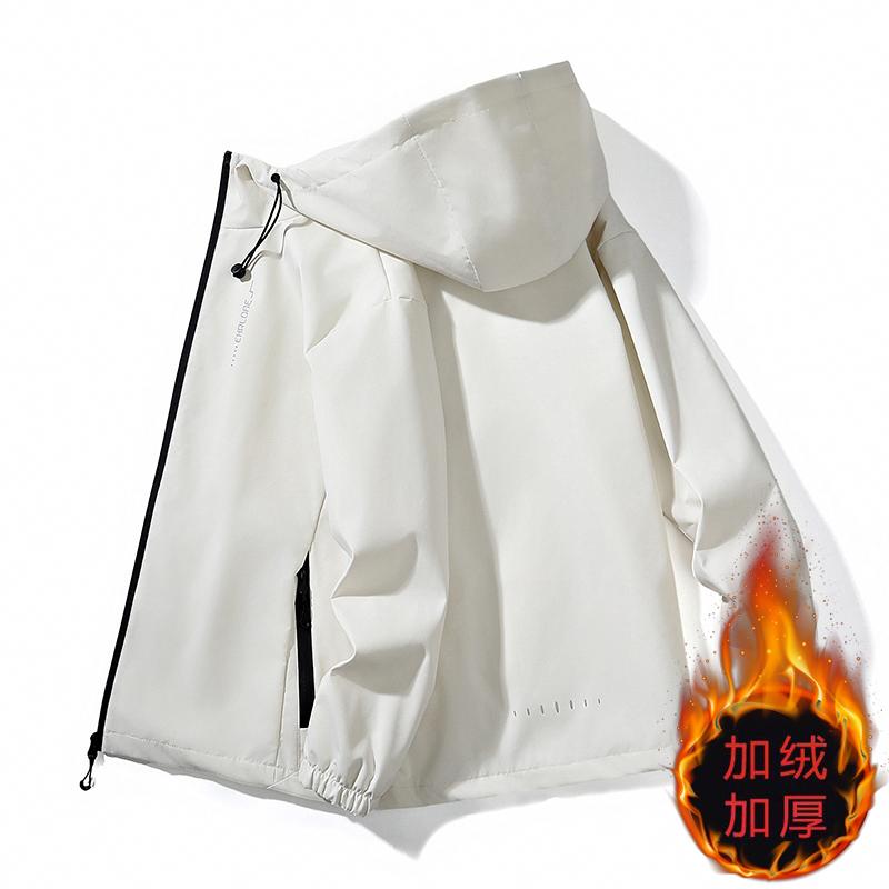 加厚男士外套连帽冬季宽松加绒潮