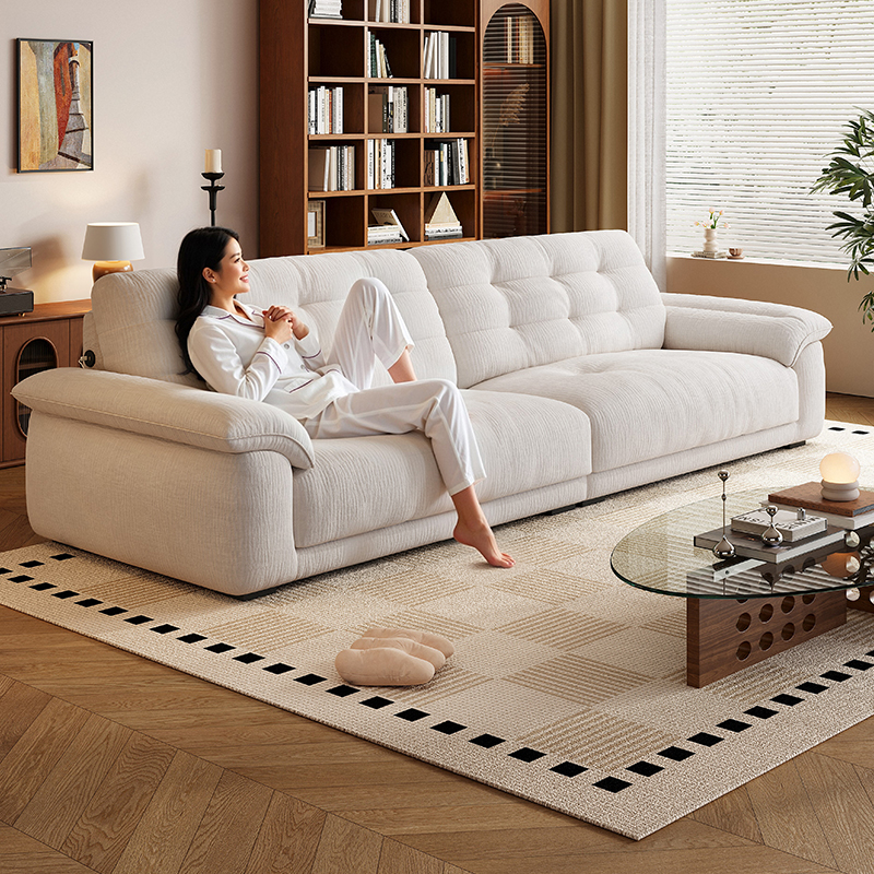 布艺沙发政府补贴客厅奶油雪尼尔云鼎沙发可全拆洗功能猫抓布沙发