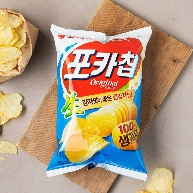 韩国进口ORION好丽友生薯片原切土豆脆片膨化食品解馋休闲小零食