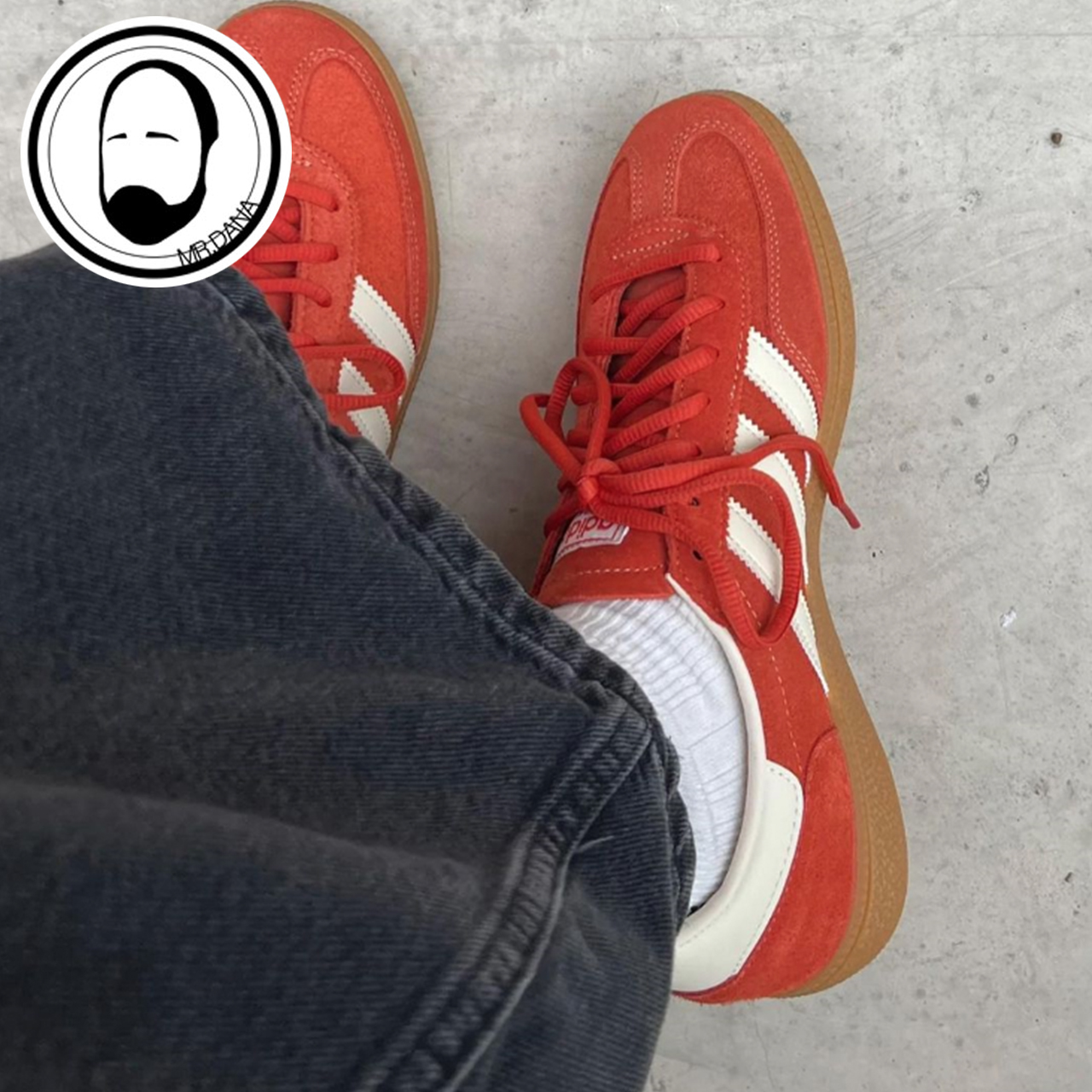 瑕疵特惠 Adidas三叶草 HANDBALL SPEZIAL橙色低帮运动板鞋IG6191