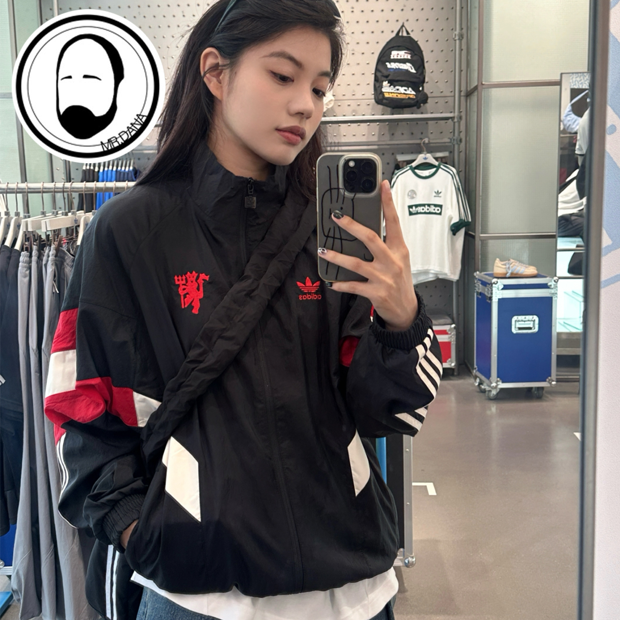 Adidas阿迪达斯三叶草 经典梭织曼联夹克秋季男外套IS6525