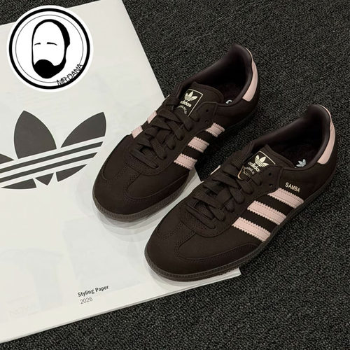 Adidas三叶草26年春季宋雨琦同款SAMBA OG运动休闲鞋T头IH9166