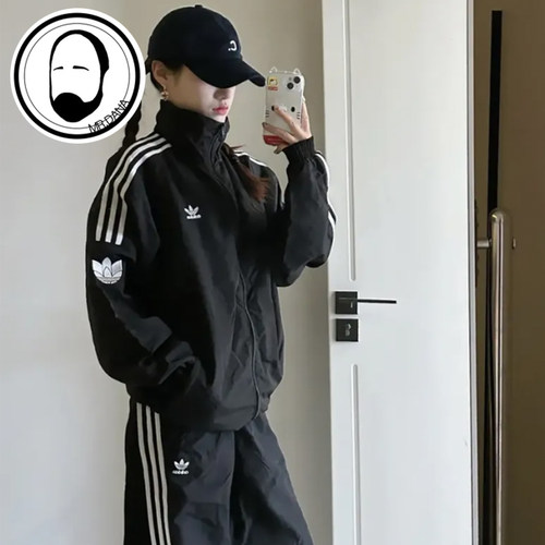 Adidas阿迪达斯三叶草新款男女宽松立领外套JL8398 JL8396 JL8400