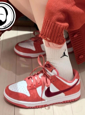 Nike耐克Dunk Low VDAY女子麂皮休闲复古板鞋FQ7056-100