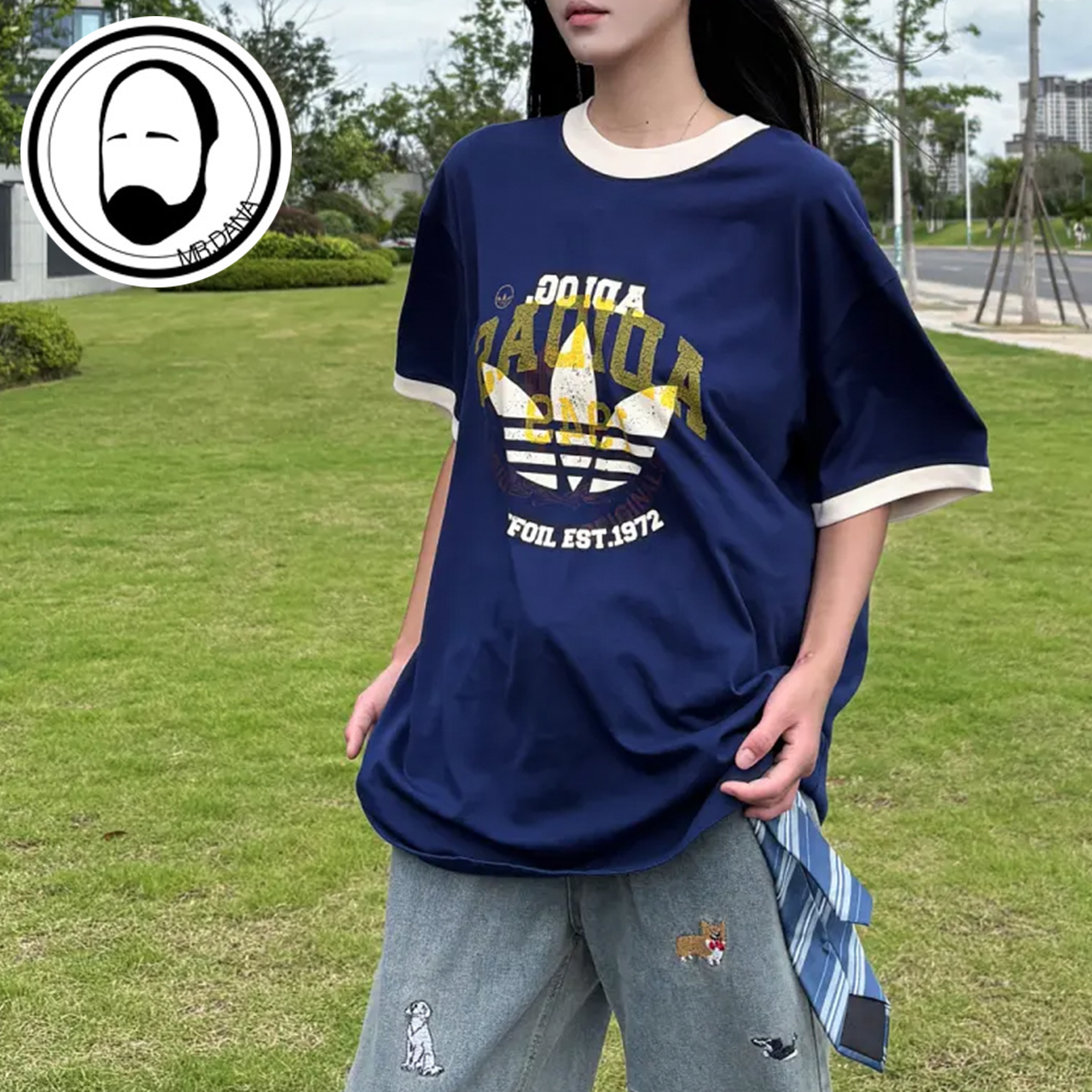 Adidas阿迪达斯三叶草男子BBLS WASHED休闲短袖T恤KC0288 KC0289