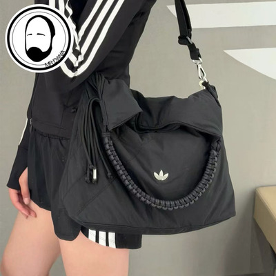 Adidas阿迪达斯三叶草新款可调节编织绳单肩斜跨包LD6382 LD6381