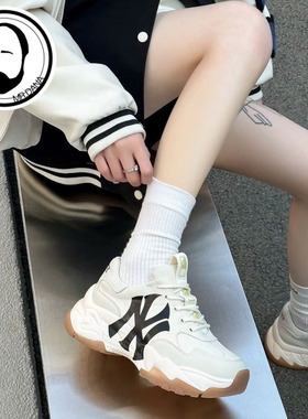 MLB 男女时尚简约休闲老花复古厚底增高老爹鞋休闲鞋3ASHBWS4N