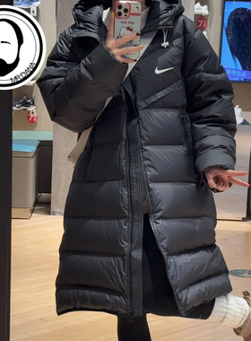 Nike耐克男子防风中长款风行者冬防保暖外套羽绒服HQ4185-010