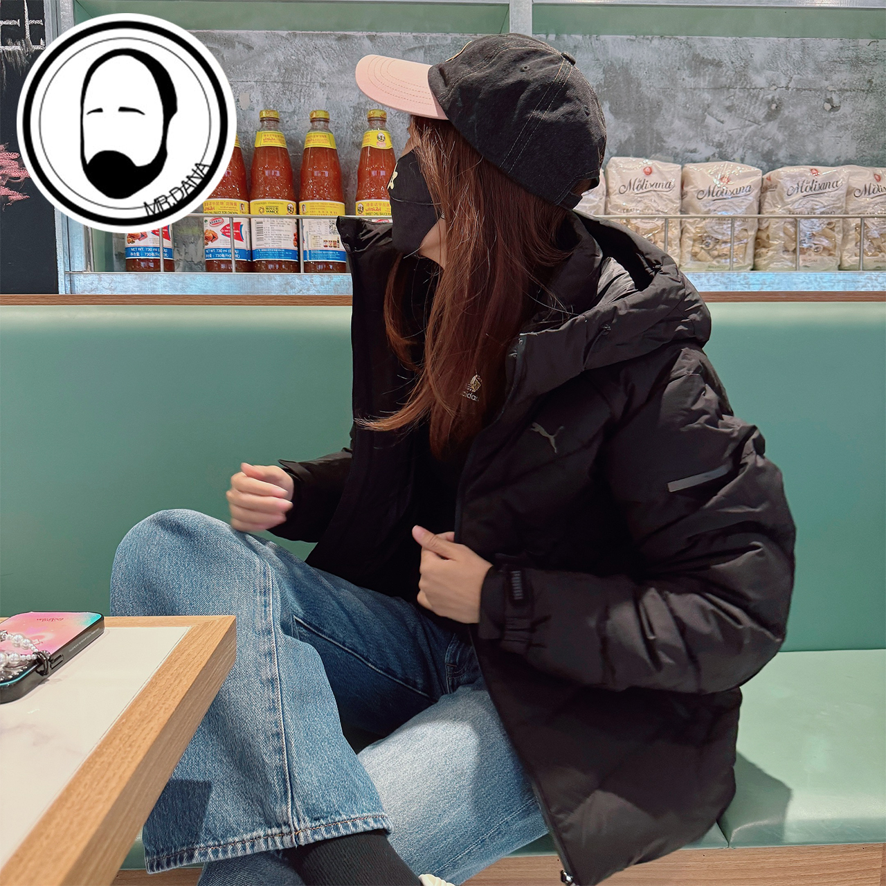 PUMA彪马 男女情侣款鹅绒防风连帽保暖羽绒服外套940161-01-02