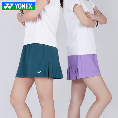YONEX尤尼克斯羽毛球服yy新款透气易干运动羽网球短裙220075BCR