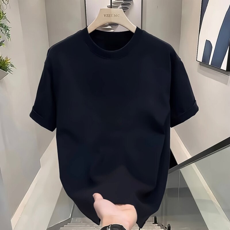 奥特莱斯夏季100%纯棉短袖T恤男女休闲宽松运动上衣潮牌百搭体恤