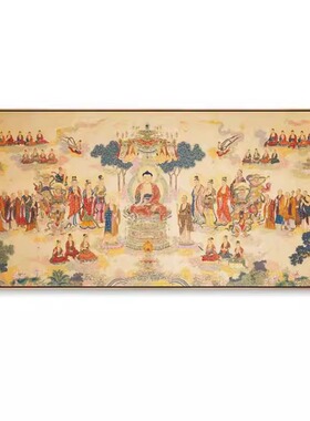 西方佛像唐卡挂画玄关装饰画风水客厅阿弥陀佛菩萨大威德金刚壁画