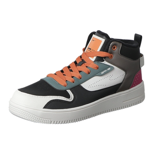 鸿星尔克男鞋加绒板鞋男高帮冬季新款休闲鞋保暖棉鞋加厚运动鞋男