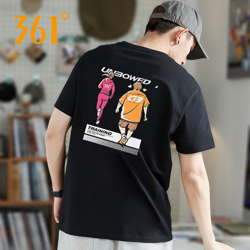 361°短袖男印花t恤潮流宽松