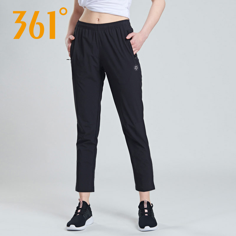 361女裤运动裤女九分裤夏季薄款2025新款361度直筒休闲裤速干T恤