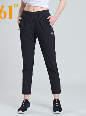 361女裤秋冬运动裤女2025新款361度直筒休闲裤夏季九分裤速干T恤