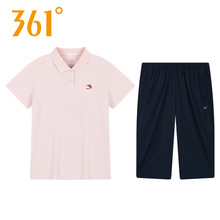 361运动套装女短袖翻领polo衫2025夏季新款速干薄款七分裤两件套