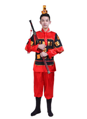 古代士兵服男士儿童盔甲演出服装