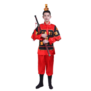 古代士兵服装男士成人将军盔甲儿童演出服戏曲满江红朗诵表演服装