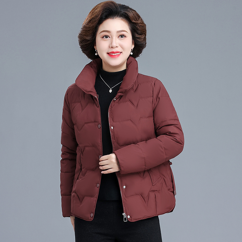 中年妈妈冬装棉服短款棉袄外套