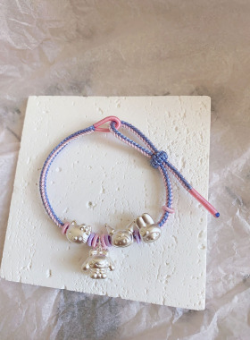 999足银手链三丽鸥凯蒂猫玉桂狗