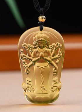 南无摩利支天菩萨吊坠男女八臂观音挂件项链毛衣链生日礼物