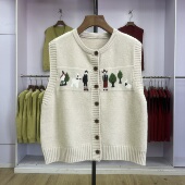 韩版 清仓 针织马甲背心女士2025秋冬新款 900号 叠穿马夹 851号