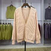 实拍小个子女款 纯色扣双口袋百搭含亮丝ins休闲慵懒风上衣 落肩袖