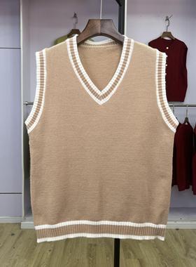 511 无袖马夹小个子2024秋季新款纯色复古法式v领休闲上衣外搭女