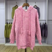 套头毛衣2024早秋大码 韩版 学院风软糯春装 910 休闲抽绳针织衫 上衣