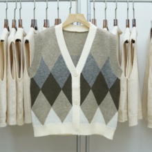 清仓【651-700】针织马甲背心外搭女秋冬季宽松显瘦无袖上衣叠穿