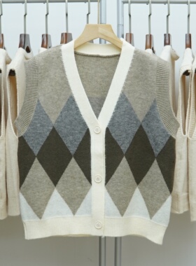 清仓【651-700】针织马甲背心外搭女秋冬季宽松显瘦无袖上衣叠穿