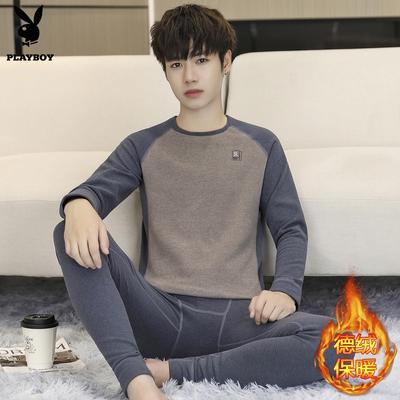 花花公子德绒保暖内衣男