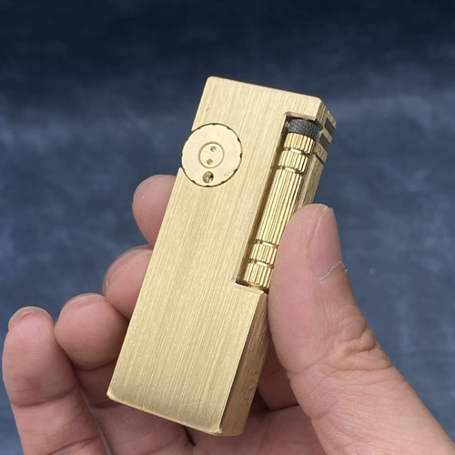 Латунная ретро креативная тяжелая зажигалка с боковым колесиком на керосине, делается под заказ