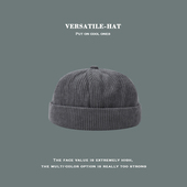 复古冬款 瓜皮帽男秋冬灯芯绒雅痞帽美式 冷帽老式 日系帽子女地主帽