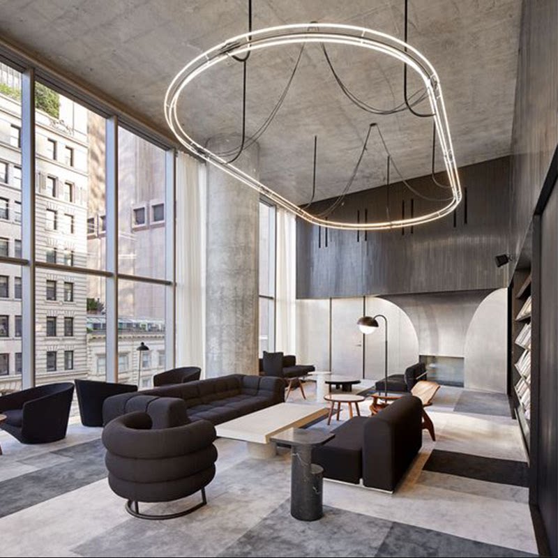 定制别墅吊灯现代简约会议室大厅台球设计师创意led客厅大堂吊灯