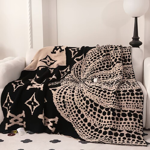 轻奢北欧半边绒空调毯四季通用