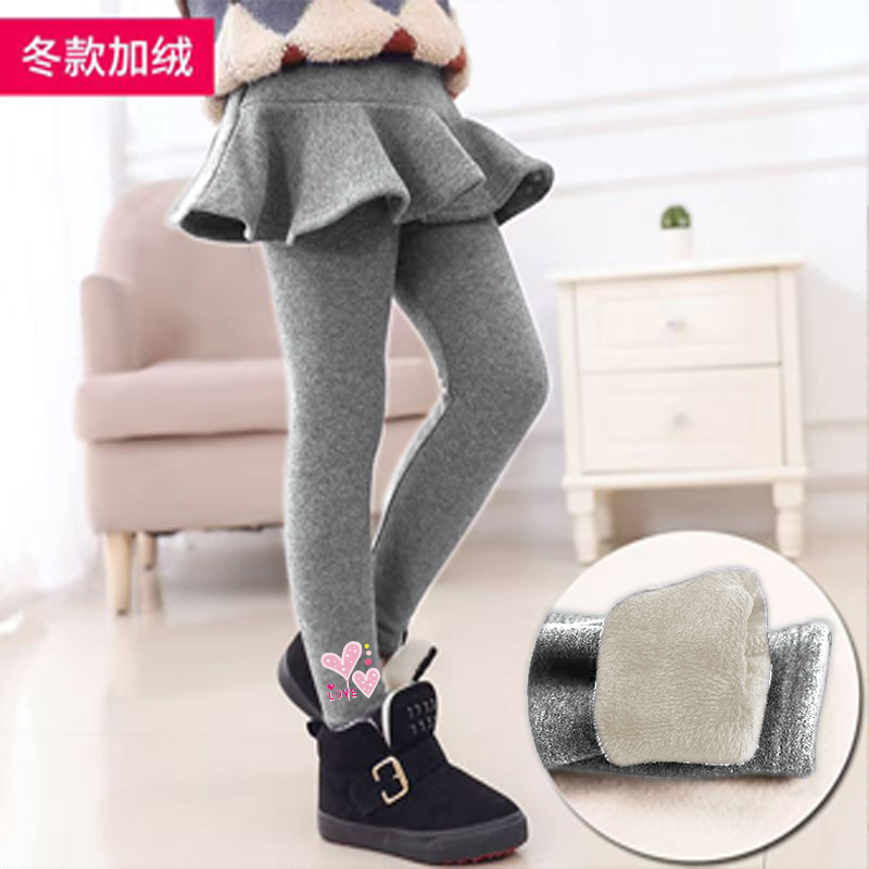 女童裙裤秋冬假两件宝宝打底裤裙2025新款洋气中小童裤子加绒长裤