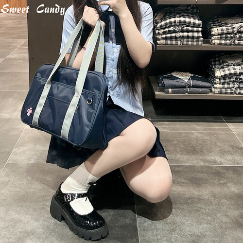 基础款刺绣JK制服包单肩斜挎包