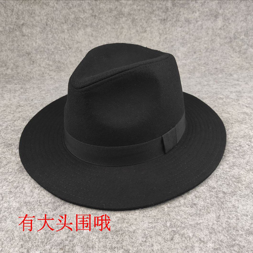巴拿马绅士礼帽大头围男秋冬