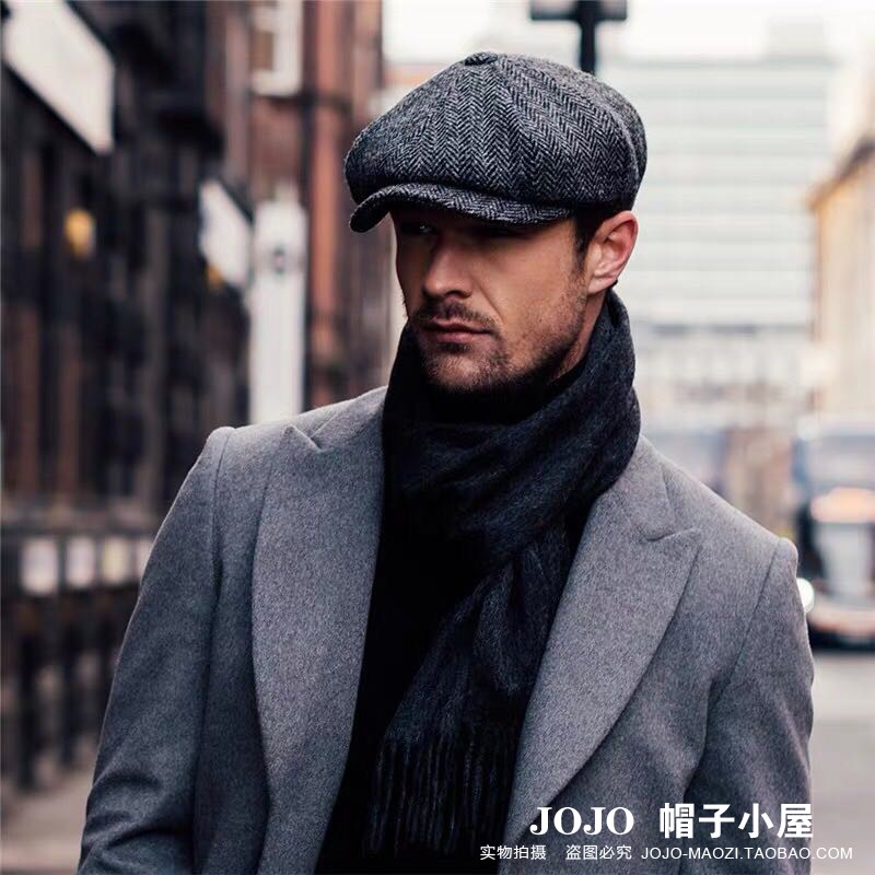 欧美风英伦复古导演帽绅士鸭舌帽