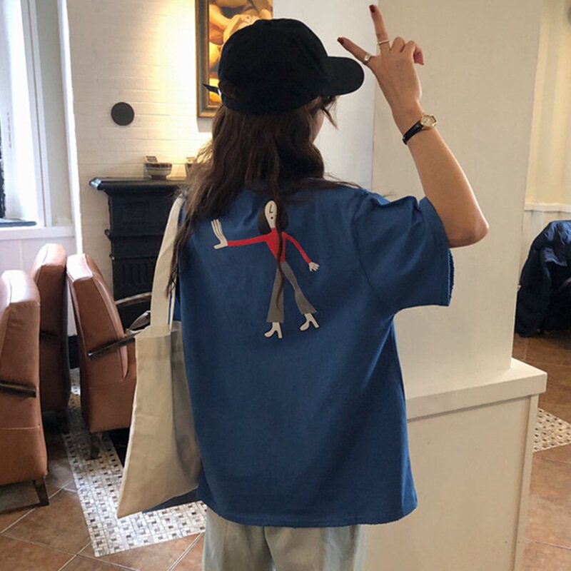 cec短袖t恤女宽松2021年夏季古着感少女潮ins原宿bf怪味丧系上衣|ruв категории Женская одежда, футболка - от Buy2taobao.com для оказания профессиональной услуги покупки агента Taobao